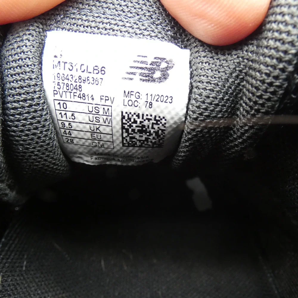 New Balance Fresh Foam 510v6 MT510LB6 Men's Size 10 Shoes Black Sneakers